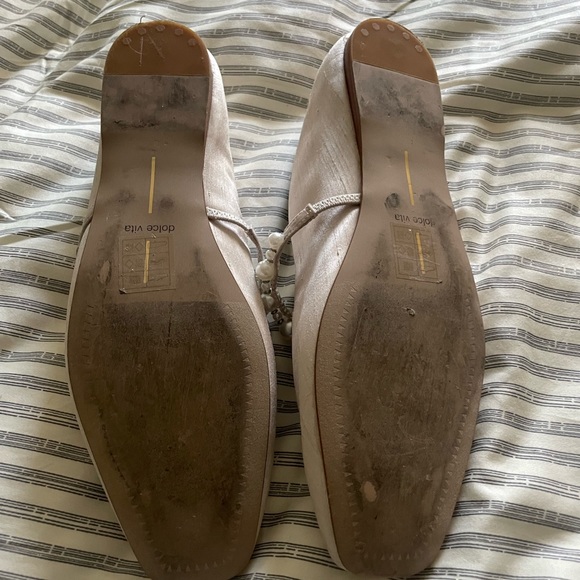 Dolce Vita Roxanna ivory pearl square toe flats - Picture 3 of 3